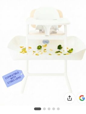 White Food Catcher for High Chairs - Compatible with Cybex Lemo CATCHY